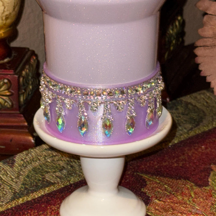Starlit Iris Lavender Iridescent Rhinestone Princess Accessory Collection for Stanley tumblers, Princess Crown Topper Bling Bangle Band