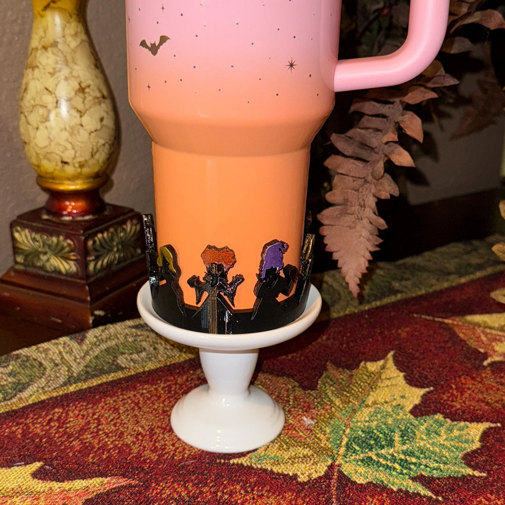 Halloween Sisters Tumbler boot, for Stanley 20 30 or 40 oz Tumblers, unique gift Halloween accessories
