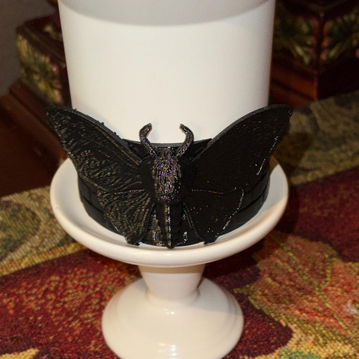 Black Moth Deadly Damask tumbler boot, for Stanley 20 30 or 40 oz Tumblers, unique gift Halloween accessories