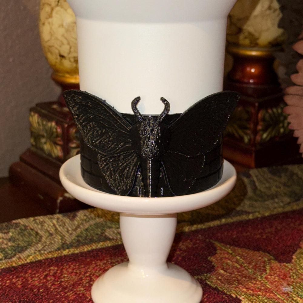 Black Moth Deadly Damask tumbler boot, for Stanley 20 30 or 40 oz Tumblers, unique gift Halloween accessories