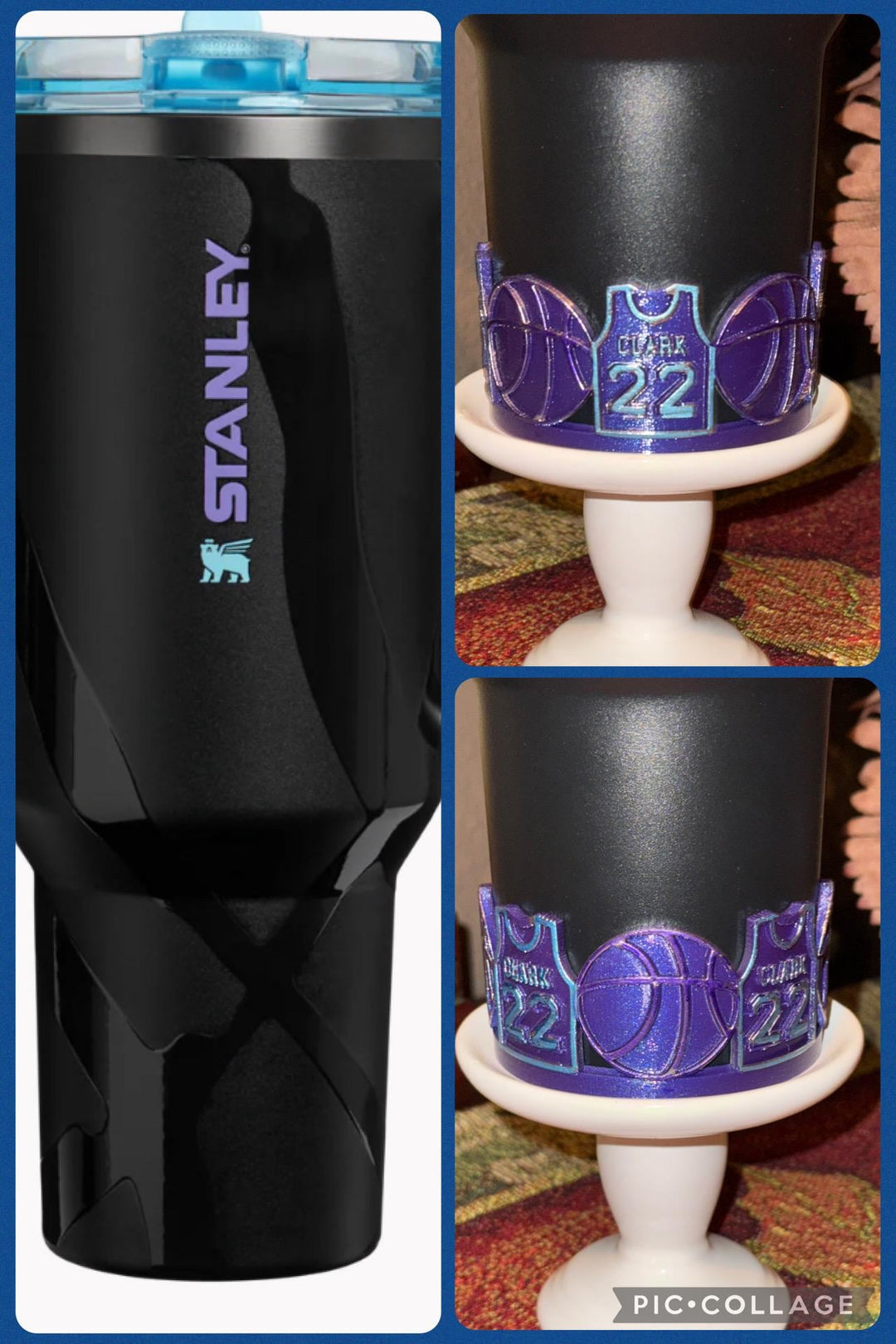 Basketball Star Tumbler Boot, Cup Boot Sleeve, Jersey 22, Indiana Team Accessories, Fits your Stanley 40 oz, Black Chroma