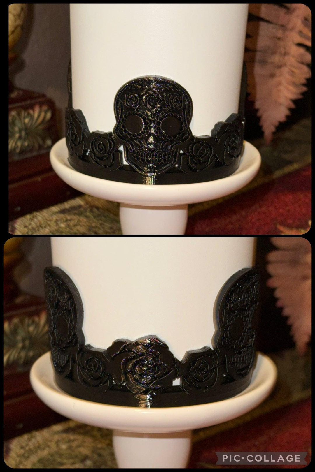 NEW Deadly Damask tumbler boot, for Stanley 20 30 or 40 oz Tumblers, unique gift Halloween accessories, black moth snake sugar skull