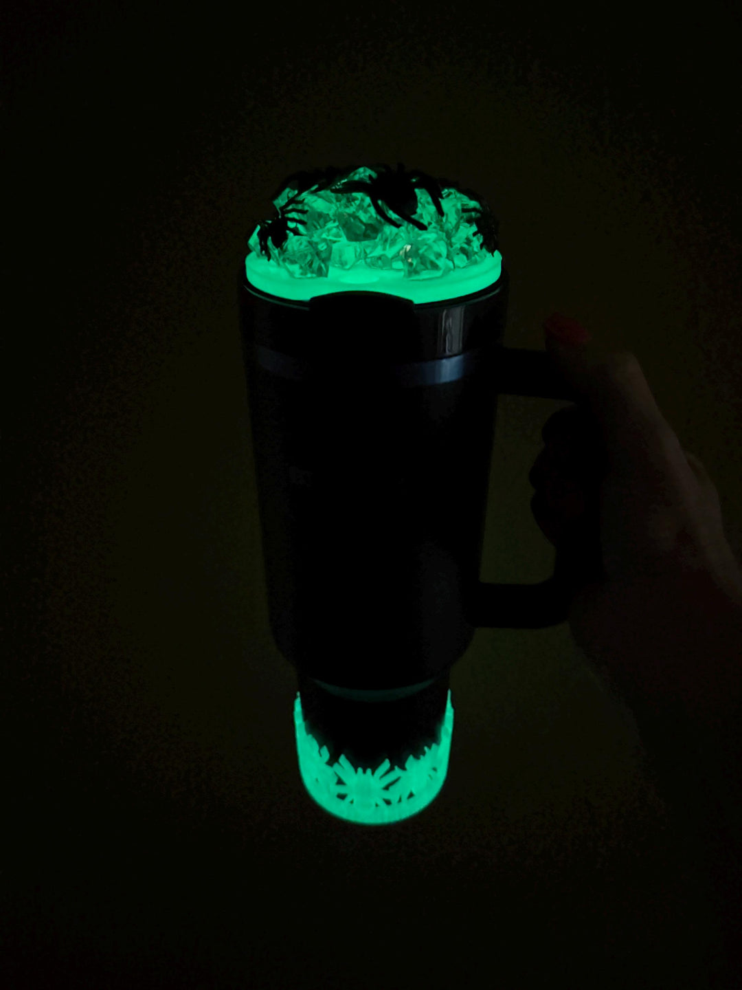 Multi Spider Glow in the Dark Halloween Spider Topper, Fits 30 40 oz Stanley Unique Gift, Spooky Season
