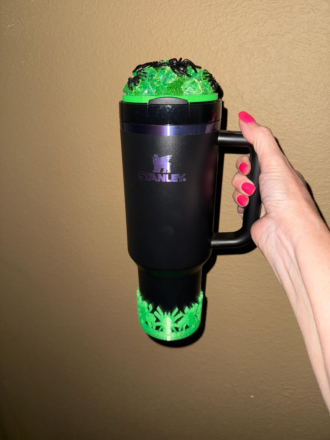Multi Spider Glow in the Dark Halloween Spider Topper, Fits 30 40 oz Stanley Unique Gift, Spooky Season