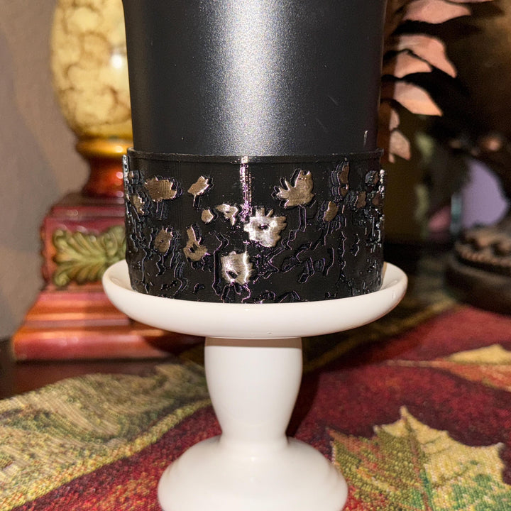 Black Midnight Ruby Floral tumbler boot, for Stanley 1913 x JENNIE collection 20 30 or 40 oz Tumblers, red rose black tips, Unique gift