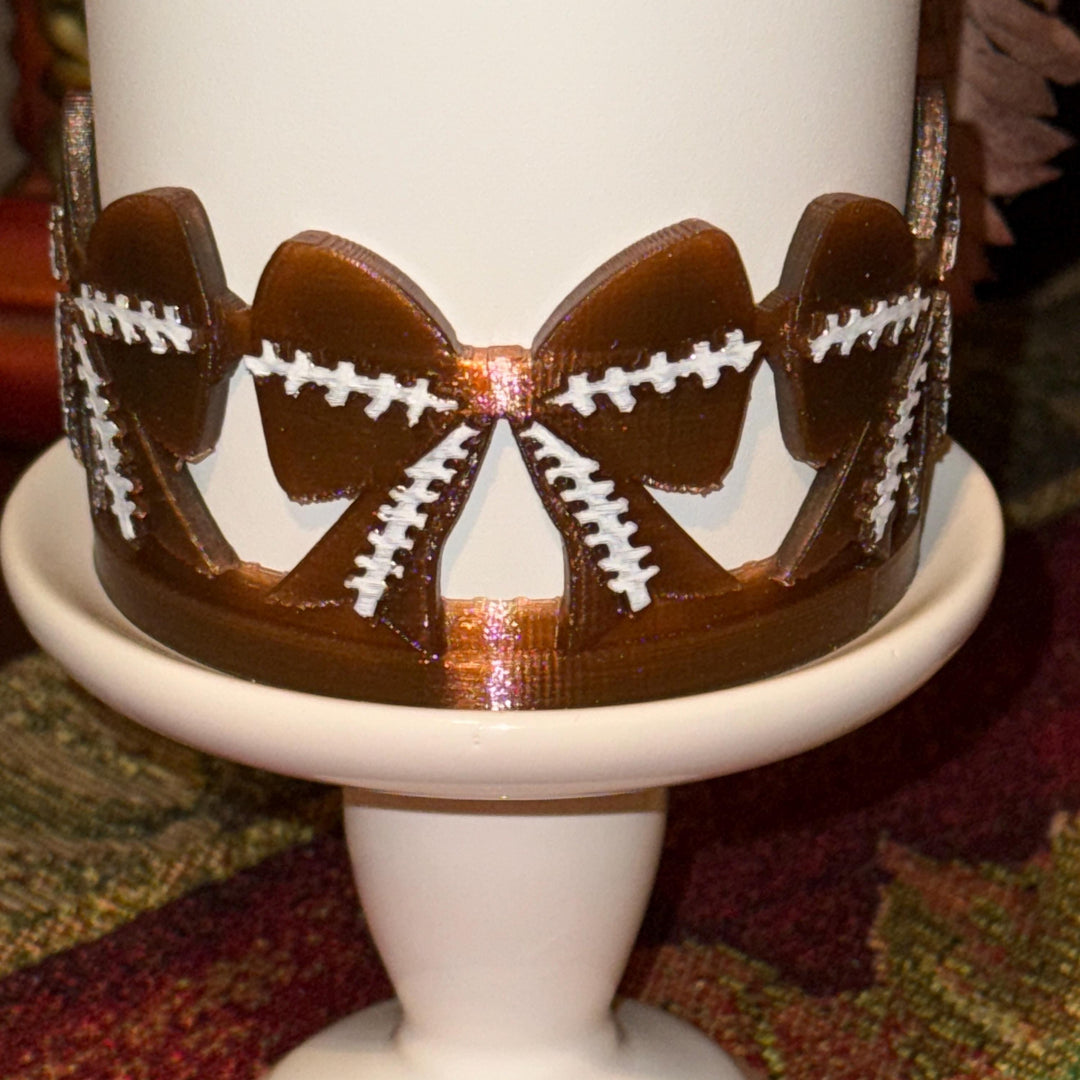 Football Bow Tumbler Boot, Straw topper buddy or slider, Sports Accessories, Protective Sleeve, Fit's Stanley and otherTumblers, HOT SELLER