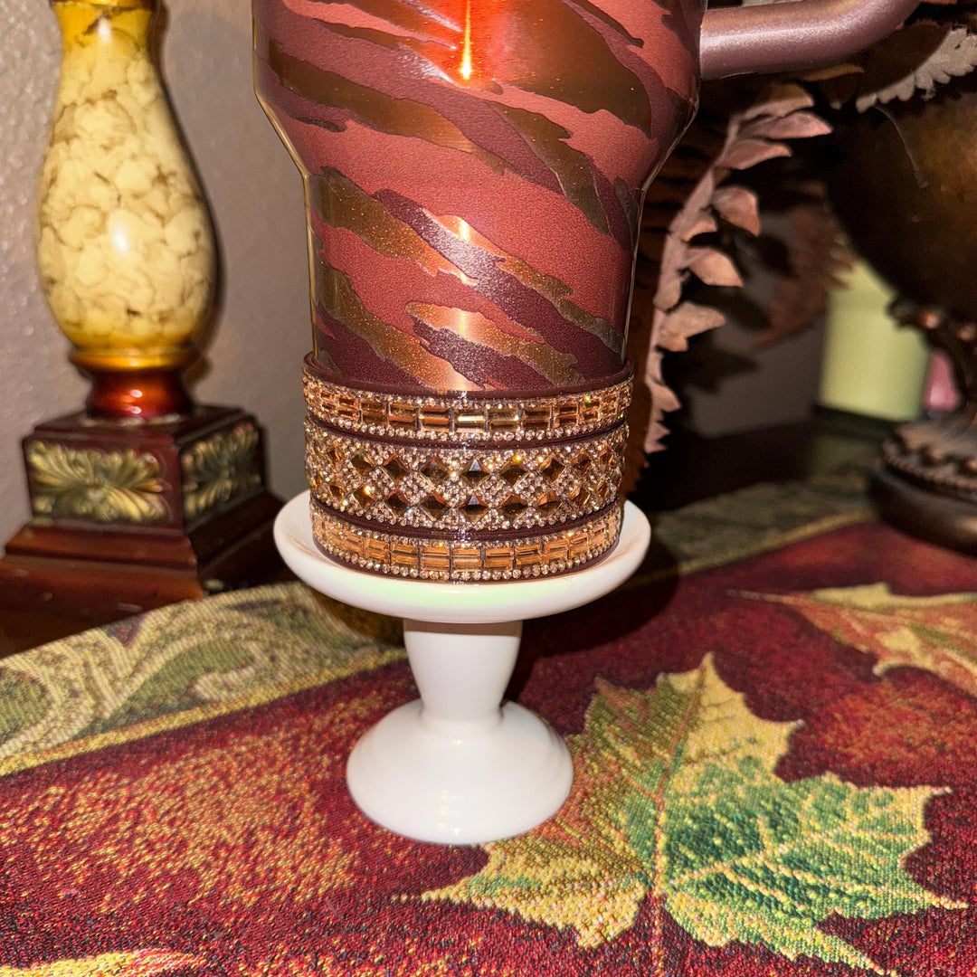 Copper Rhinestone Fancy Boot Bangle Band Royal Princess Accessory Collection for Stanley tumblers, accent jewelry, unique gift