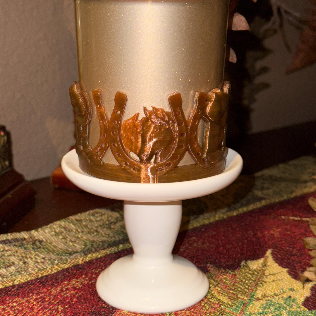 Cowboy and Horseshoe Hat Tumbler Boot, Rodeo Cup Sleeve, fits your Stanley Tumblers, Unique Gift, wrangler rider