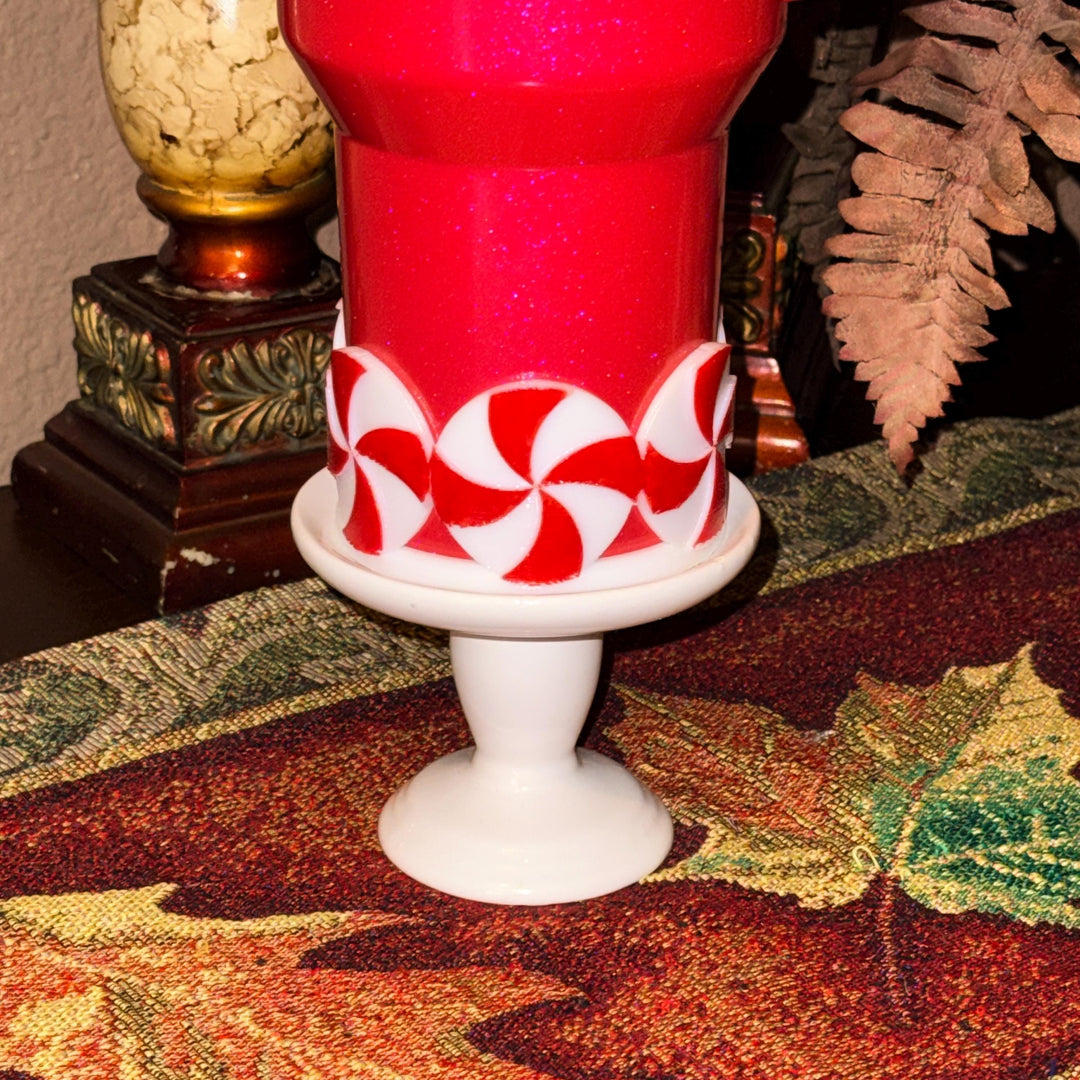Christmas Candy Tumbler Accessory Collection, boot, Halo, Rose, straw topper, Red White, Protective Sleeve, unique gift