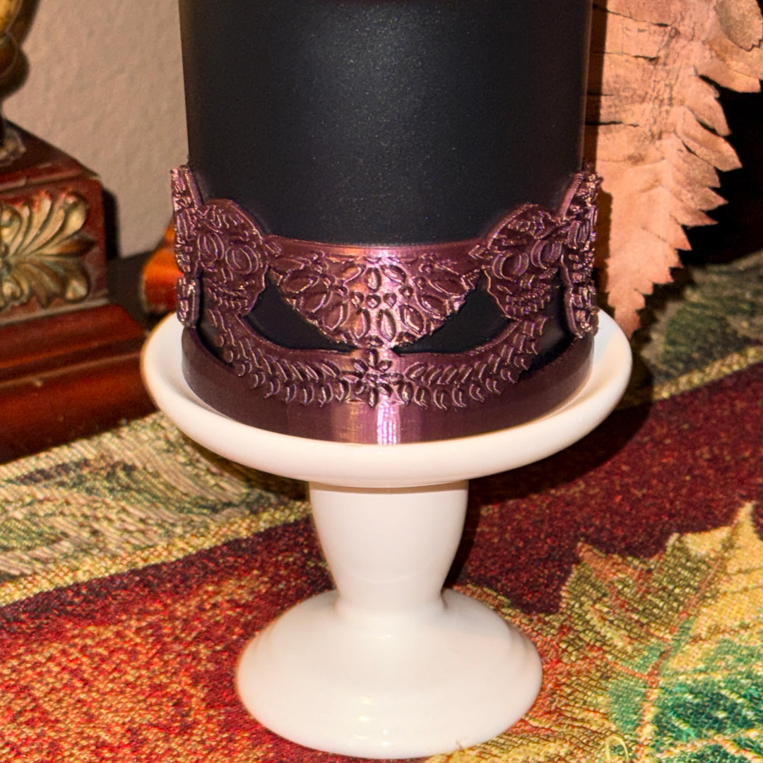 Deadly Catrina skull topper, boot and halo for Stanley 20 30 or 40 oz Tumblers, Halloween accessories, Day of the Dead, limited quantity