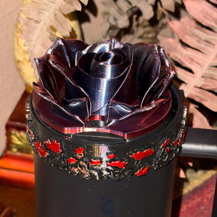 Black Midnight Ruby Floral tumbler boot, for Stanley 1913 x JENNIE collection 20 30 or 40 oz Tumblers, unique gift