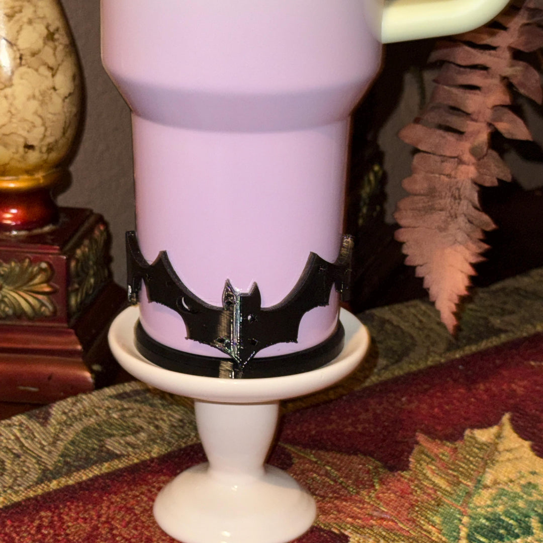 Spellcast Black Bat Tumbler boot or bangle, for Stanley 20 30 or 40 oz Tumblers, unique gift Halloween accessories