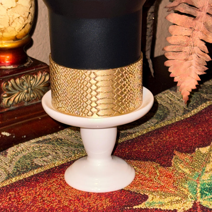 Snake and Snakeskin Gold Tumbler Accessories, boot, halo, lid topper, unique trending gifts for Stanley 20 30 40 oz Luxe Collection.