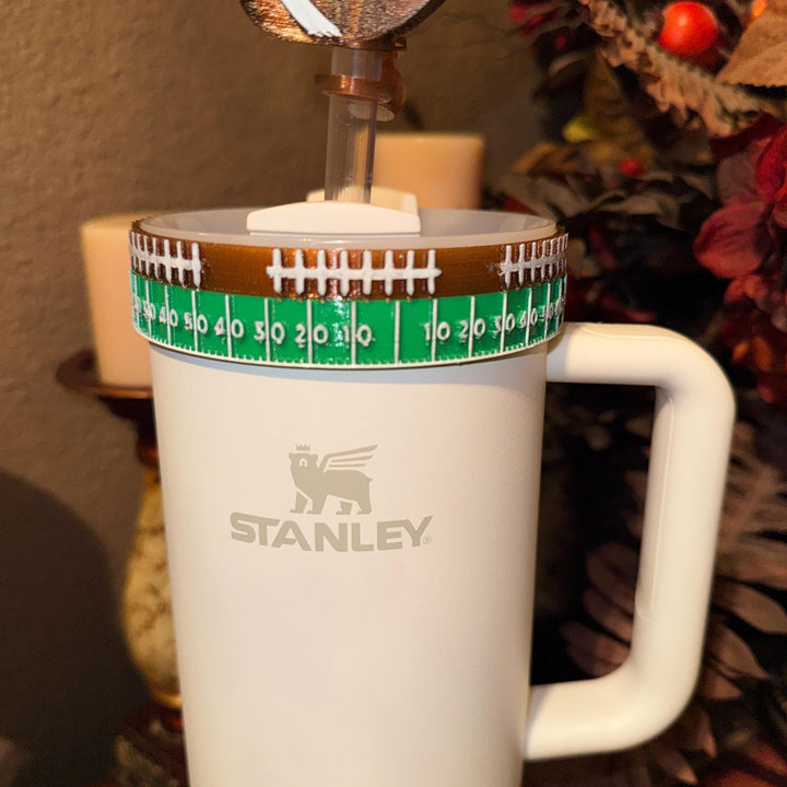 Football Field Tumbler Boot, topper, halo, Sports Tumbler Protective Sleeve, Fit's Stanley and otherTumblers, HOT SELLER