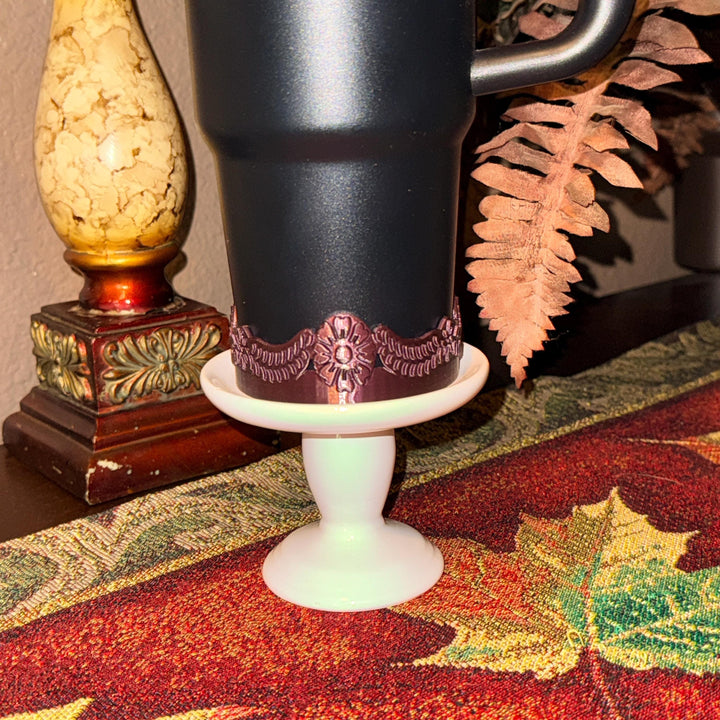 Deadly Catrina skull topper, boot and halo for Stanley 20 30 or 40 oz Tumblers, Halloween accessories, Day of the Dead, limited quantity