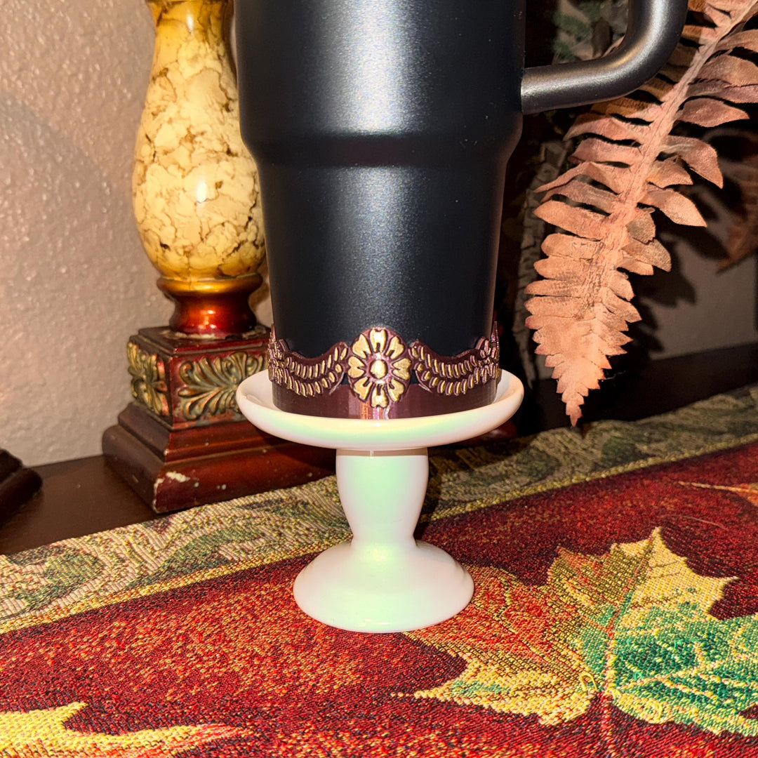 Deadly Catrina skull topper, boot and halo for Stanley 20 30 or 40 oz Tumblers, Halloween accessories, Day of the Dead, limited quantity