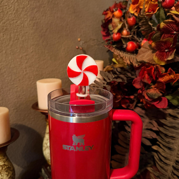 Christmas Candy Tumbler Accessory Collection, boot, Halo, Rose, straw topper, Red White, Protective Sleeve, unique gift