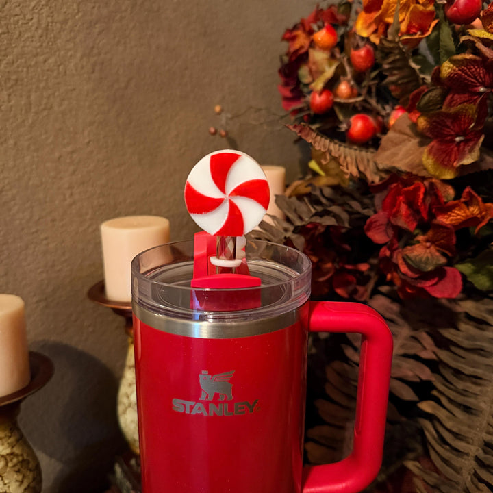 Christmas Candy Tumbler Accessory Collection, boot, Halo, Rose, straw topper, Red White, Protective Sleeve, unique gift