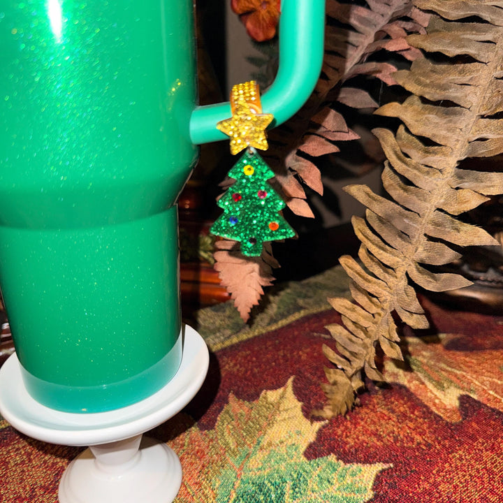 Beautiful Christmas Tree Cup Handle Clip Magnetic Tumbler Charm Accessory, fit 20/30 or 40 oz tumblers, unique gift
