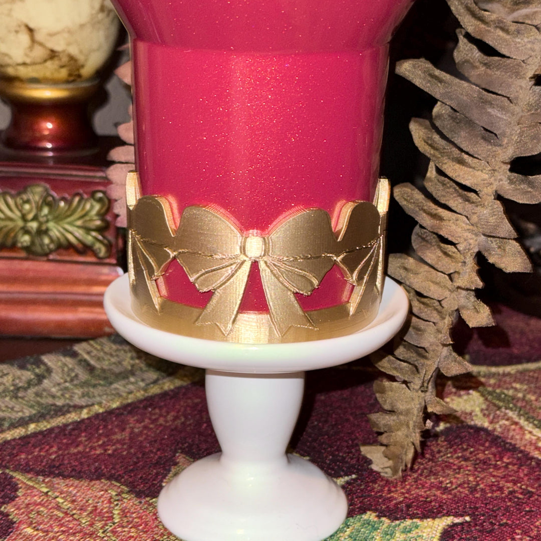 Gold Coquette Bow Tumbler Boot, Shimmery Stylish Sleeve, Princess Queen, Fits Stanley Meoky, Simple Modern, Owala, Protective Sleeve