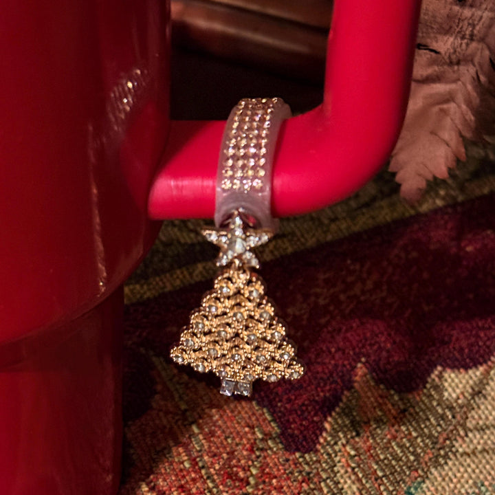 Beautiful Christmas Handle Clip Magnetic Tumbler Charm Accessory, fit 20/30 or 40 oz tumblers, unique gift, tree, Ho Ho Ho, reindeer, cookie