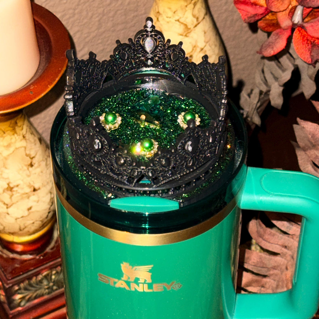Wickedly and Good Witch Gold Black Emerald Pink Tumbler Accessories, boot, lid topper, unique trending gifts for Stanley 20 30 40 oz