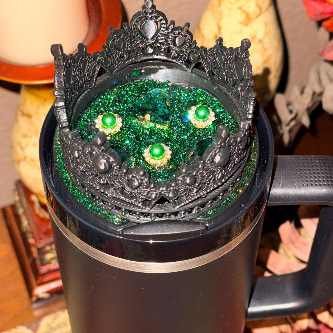 Wickedly and Good Witch Gold Black Emerald Pink Tumbler Accessories, boot, lid topper, unique trending gifts for Stanley 20 30 40 oz