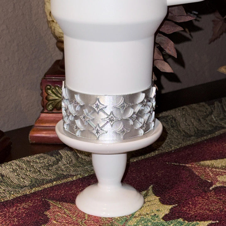 Ponderosa Star Tumbler Accessories, tumbler boot, navy silver, unique trending gifts for Stanley 20 30 40 oz