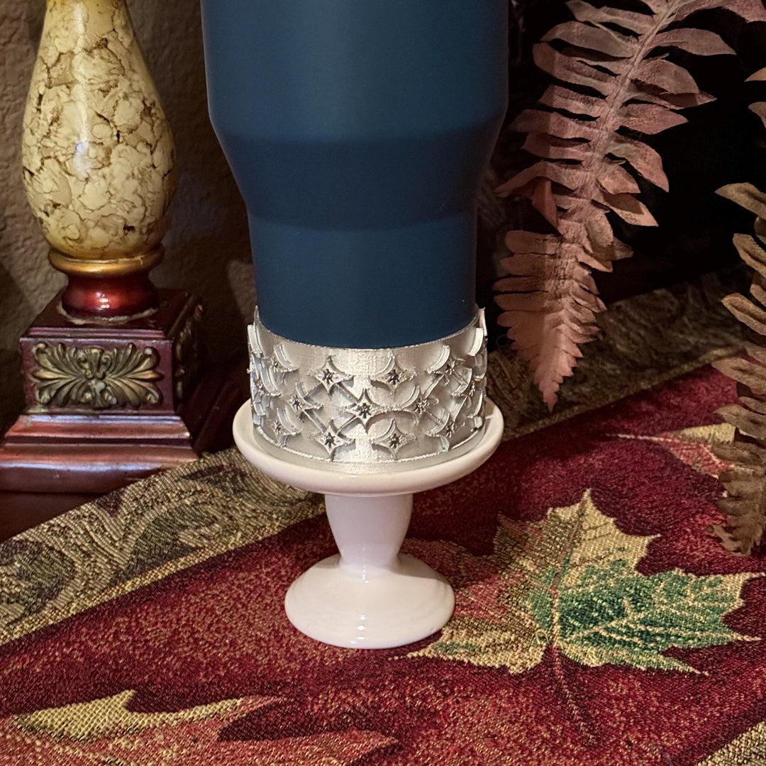 Ponderosa Star Tumbler Accessories, tumbler boot, navy silver, unique trending gifts for Stanley 20 30 40 oz