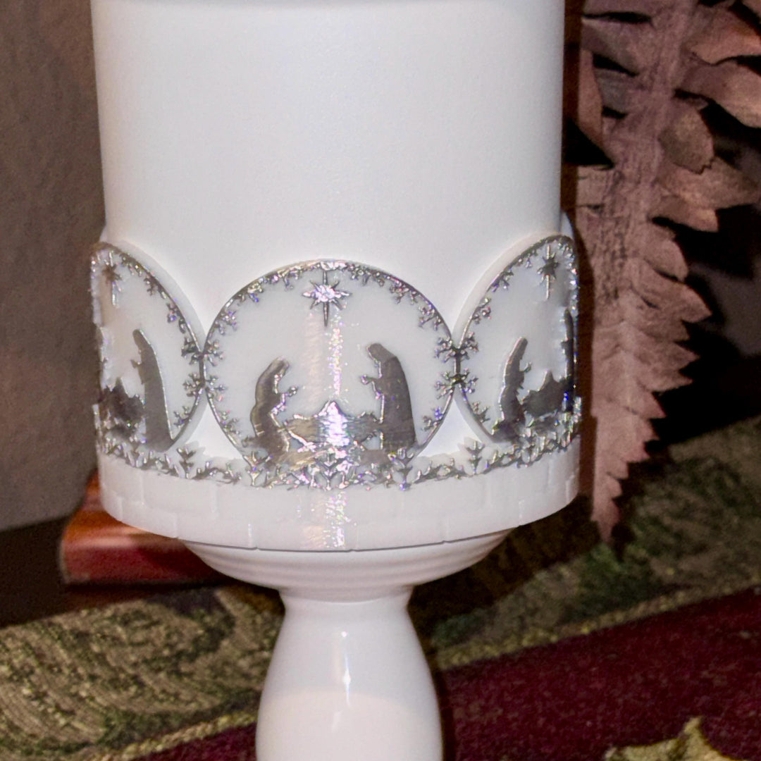 Christmas Nativity Scene Jesus Mary Tumbler Boot, Protective Sleeve, Stanley Tumbler Accessories, black, gold, silver