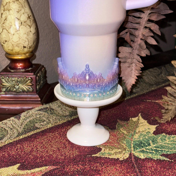 Good Witch Rhinestone Ombre Crown Boots for your Glinda Stanley tumbler, 20 30 40 oz