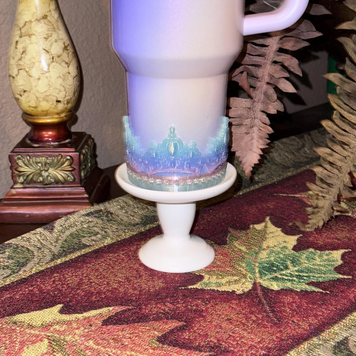 Good Witch Rhinestone Ombre Crown Boots for your Glinda Stanley tumbler, 20 30 40 oz