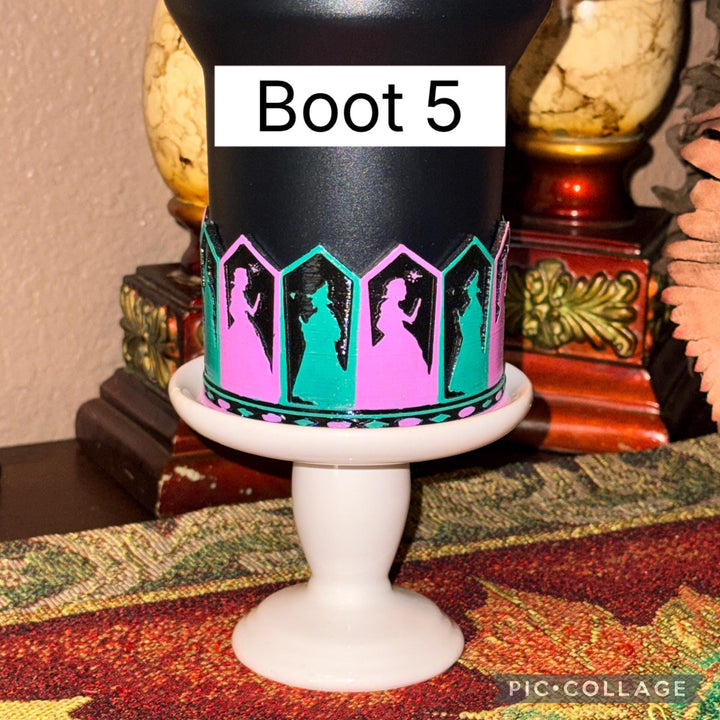 Good and Wicked Witch Black Pink Green Tumbler Boot Accessories that fit Stanley 20/30 ad 40 oz Tumblers