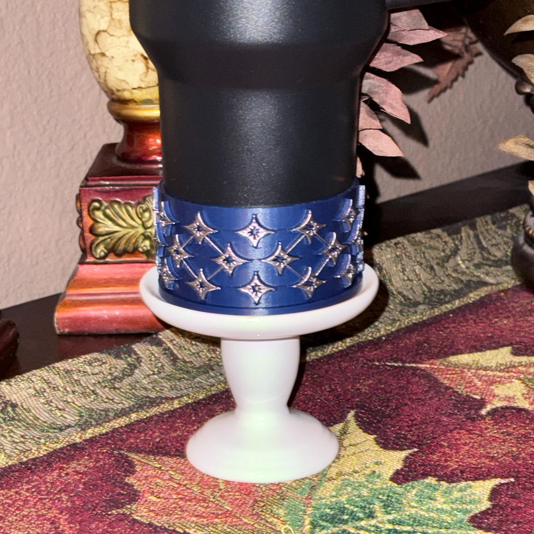 Ponderosa Star Tumbler Accessories, tumbler boot, navy silver, unique trending gifts for Stanley 20 30 40 oz