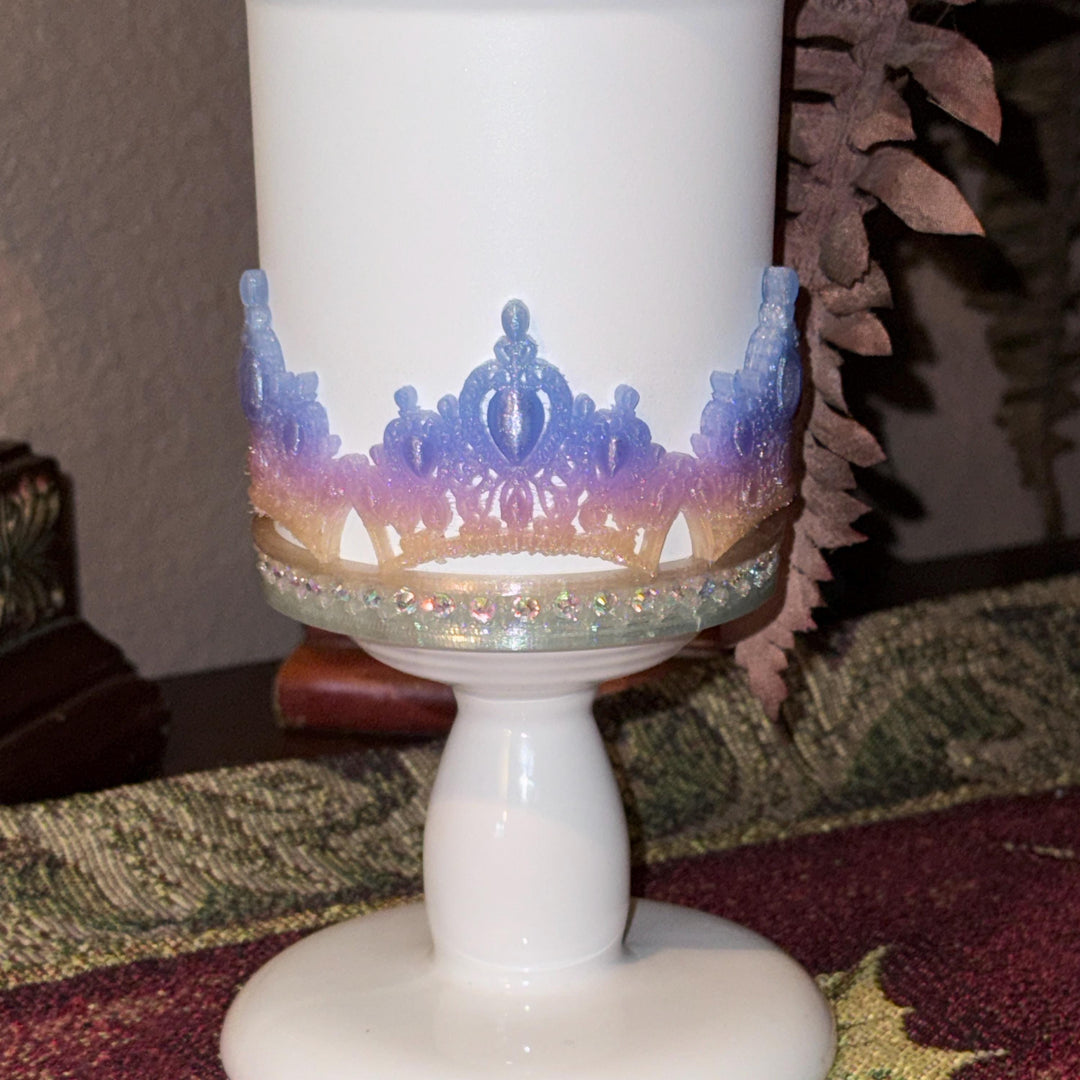 Good Witch Rhinestone Ombre Crown Boots for your Glinda Stanley tumbler, 20 30 40 oz