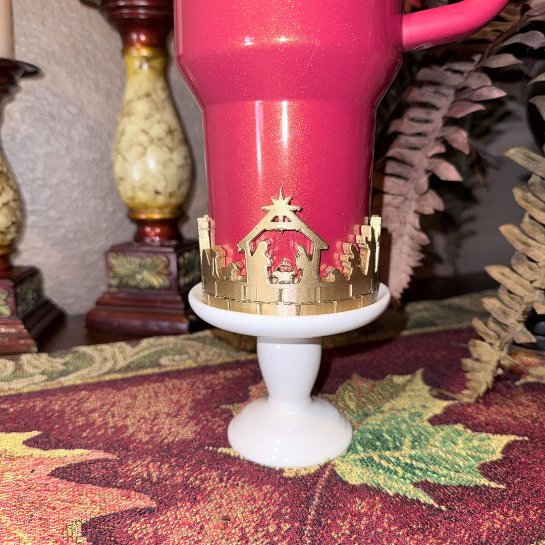 Wrap Around Christmas Nativity Scene Jesus Mary Joseph Shepard Wise Men Tumbler Boot, Protective Sleeve, Stanley Tumbler Accessories