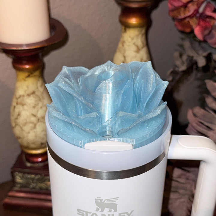 NEW Baby Blue Sparkle LSF Couquette Ribbon Bow Tumbler Boot, lid topper, handle charms, Fit the Love Shack Fancy Stanley, Unique Accessories