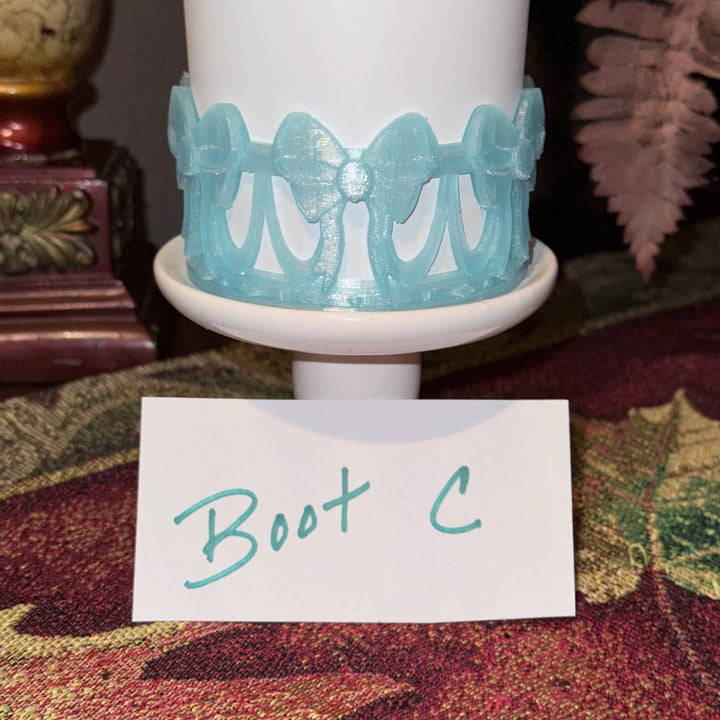 NEW Baby Blue Sparkle LSF Couquette Ribbon Bow Tumbler Boot, lid topper, handle charms, Fit the Love Shack Fancy Stanley, Unique Accessories