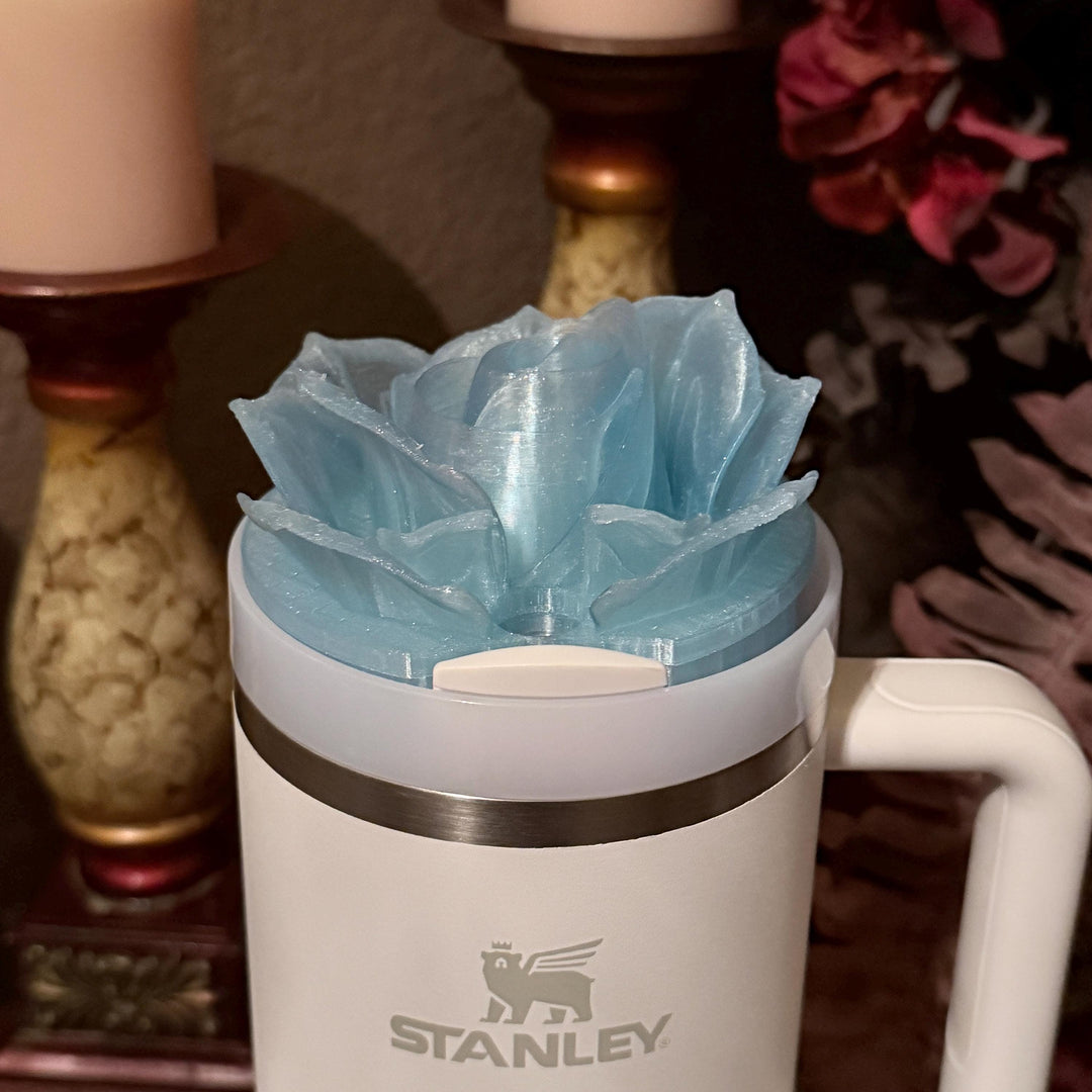 NEW Baby Blue Sparkle LSF Couquette Ribbon Bow Tumbler Boot, lid topper, handle charms, Fit the Love Shack Fancy Stanley, Unique Accessories