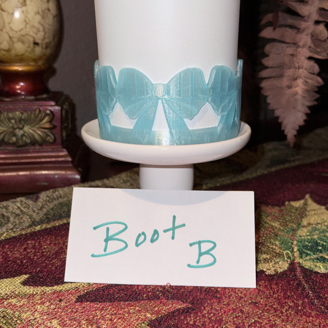 NEW Baby Blue Sparkle LSF Couquette Ribbon Bow Tumbler Boot, lid topper, handle charms, Fit the Love Shack Fancy Stanley, Unique Accessories