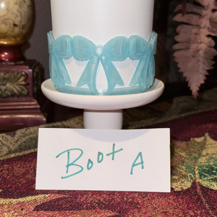NEW Baby Blue Sparkle LSF Couquette Ribbon Bow Tumbler Boot, lid topper, handle charms, Fit the Love Shack Fancy Stanley, Unique Accessories