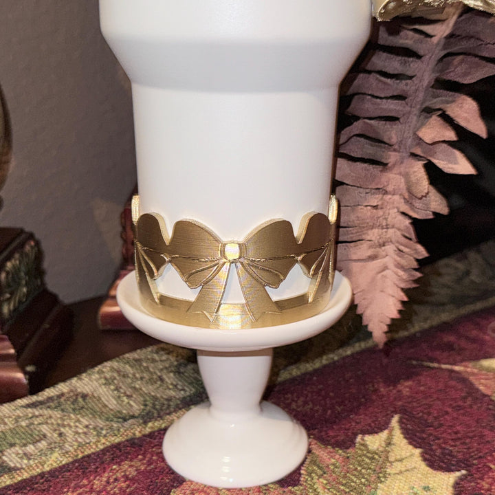 NEW Gold LSF Couquette Ribbon Bow Tumbler Boot, lid topper, handle charms, Fit the Love Shack Fancy Stanley, Unique Accessories