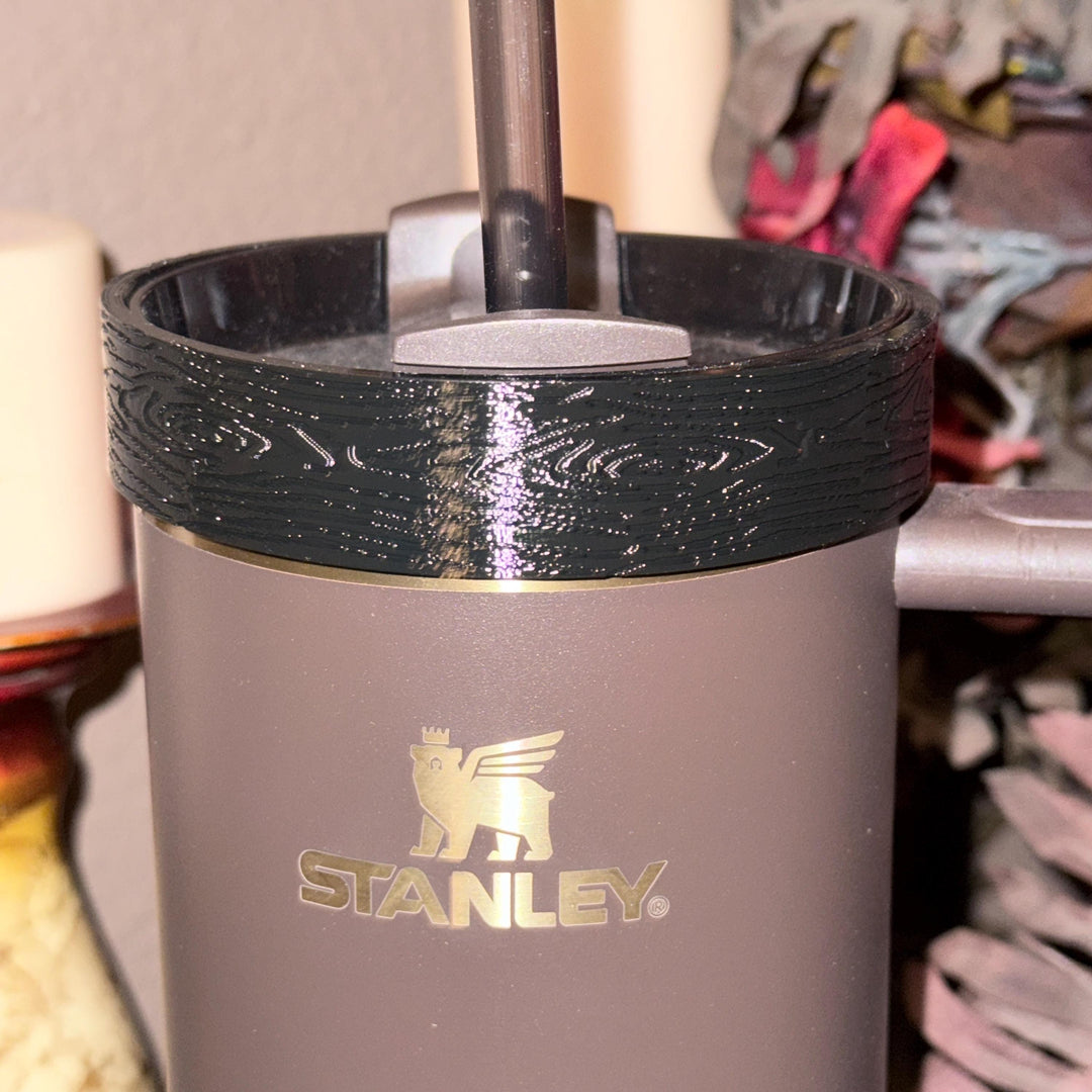 Woodgrain Gold or Black Tumbler Accessories, boot or halo, unique trending gifts for Stanley 20 30 40 oz Holiday Cheers & Cheer Collection