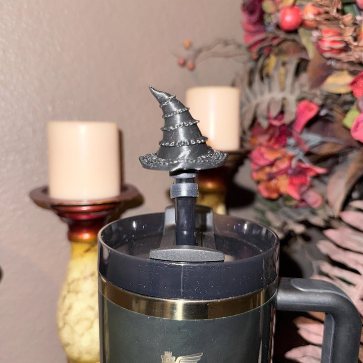 Wickedly Witch Black Hat Tumbler Topper Accessories that fit Stanley 20/30 ad 40 oz Tumblers