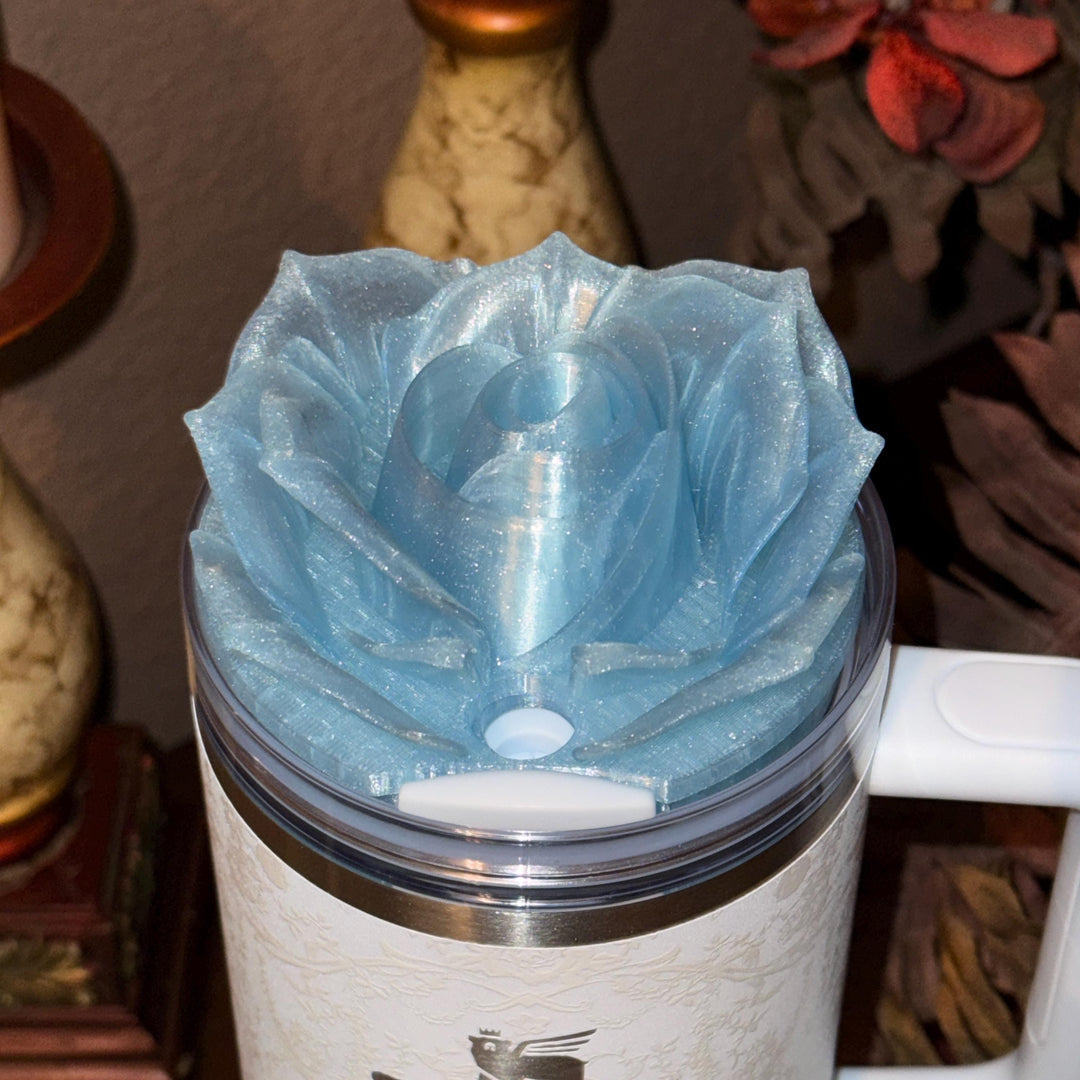 NEW Baby Blue Sparkle LSF Couquette Ribbon Bow Tumbler Boot, lid topper, handle charms, Fit the Love Shack Fancy Stanley, Unique Accessories