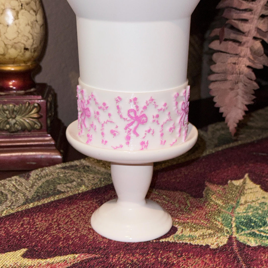 NEW Pink Shimmer LSF Couquette Ribbon Bow Tumbler Boot, lid topper, handle charms, Fit the Love Shack Fancy Stanley, Unique Accessories