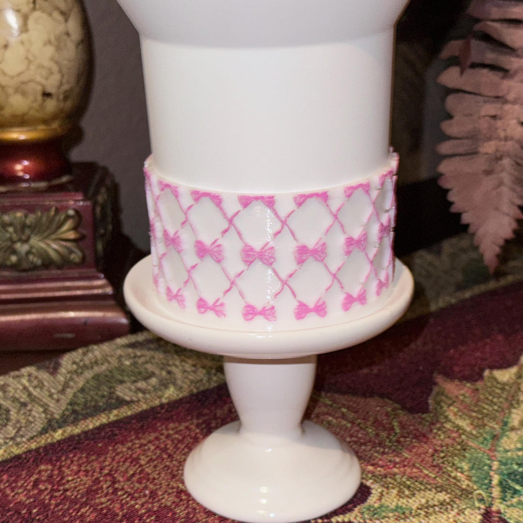 NEW Pink Shimmer LSF Couquette Ribbon Bow Tumbler Boot, lid topper, handle charms, Fit the Love Shack Fancy Stanley, Unique Accessories