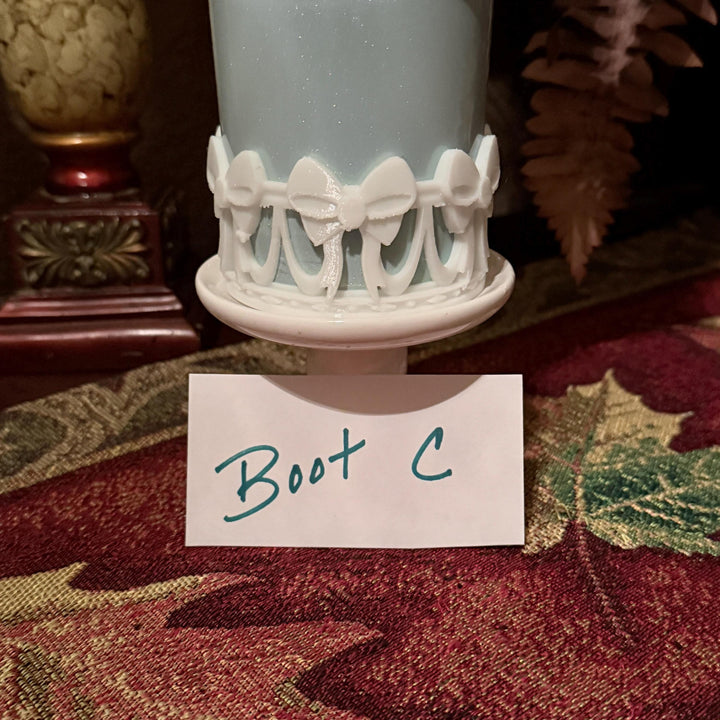 NEW White Shimmer LSF Couquette Ribbon Bow Tumbler Boot, lid topper, handle charms, Fit the Love Shack Fancy Stanley, Unique Accessories