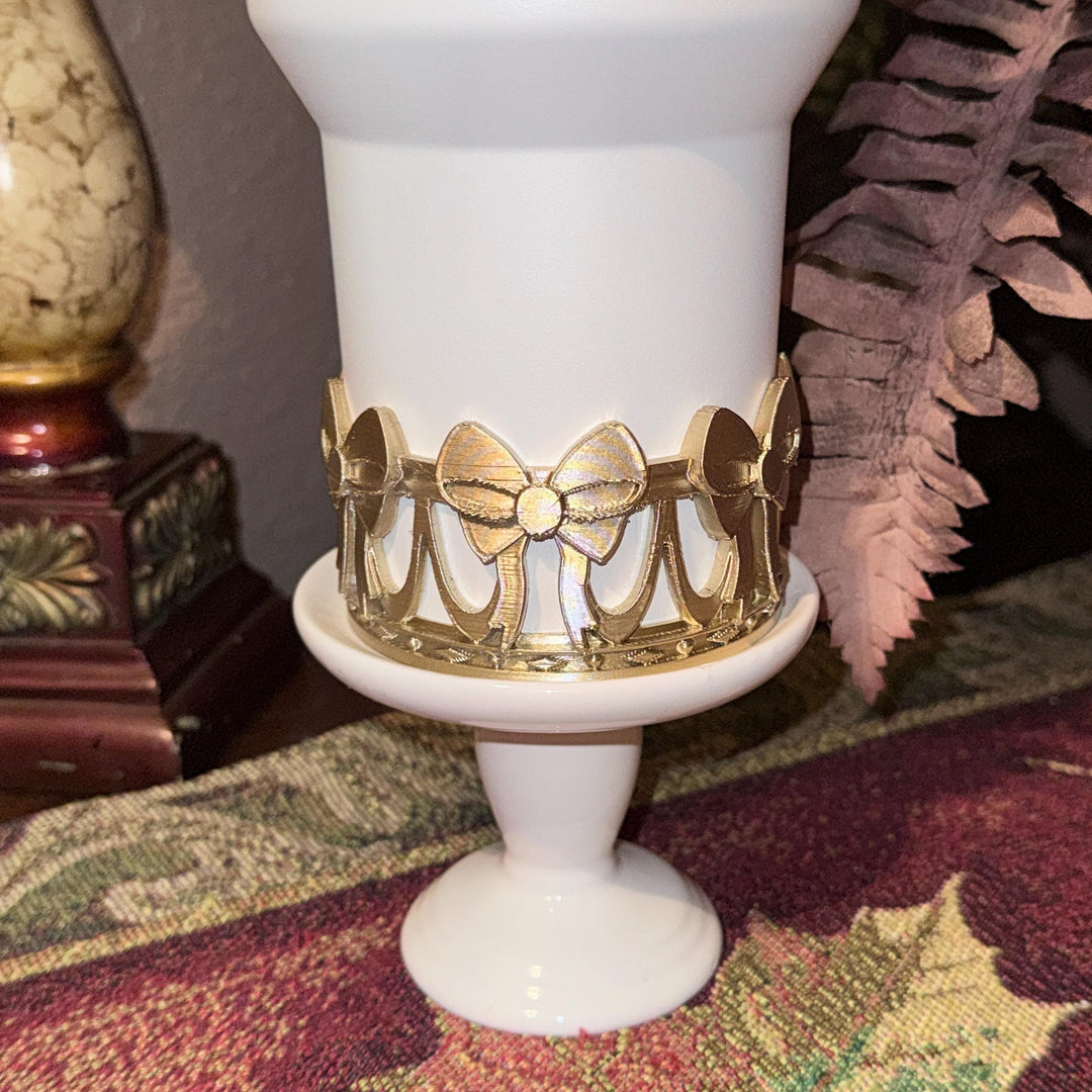 NEW Gold LSF Couquette Ribbon Bow Tumbler Boot, lid topper, handle charms, Fit the Love Shack Fancy Stanley, Unique Accessories