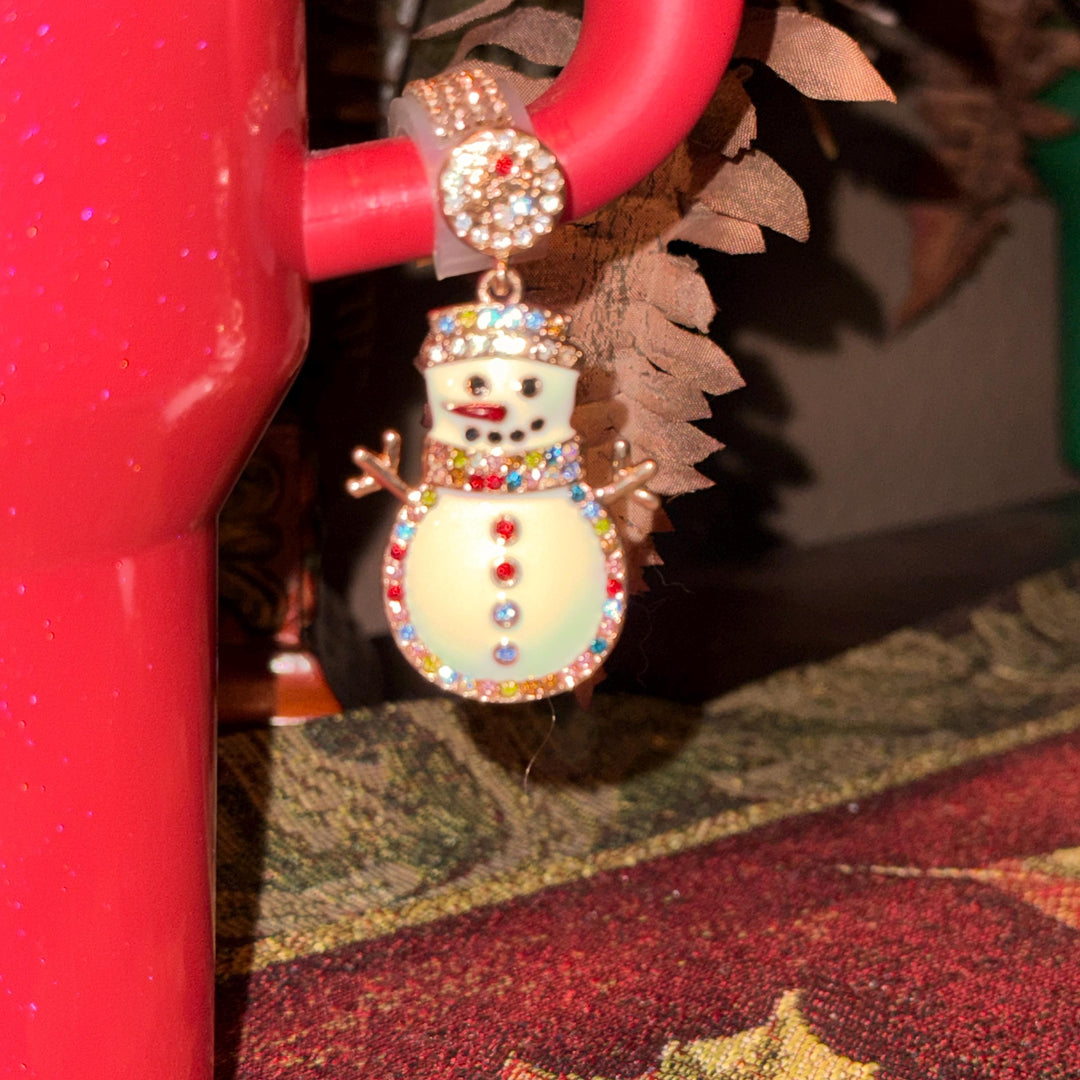 Beautiful Christmas Handle Clip Magnetic Tumbler Charm Accessory, fit 20/30 or 40 oz tumblers, unique gift, tree, Ho Ho Ho, reindeer, cookie
